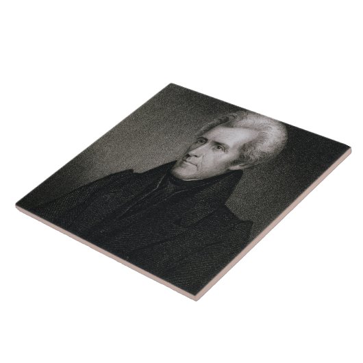 Andrew Jackson (graving) Tegeltje (Zijkant)