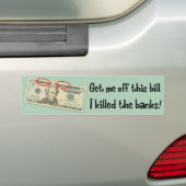 Andrew Jackson Ik heb de banken vermoord Bumpersticker (Op auto)