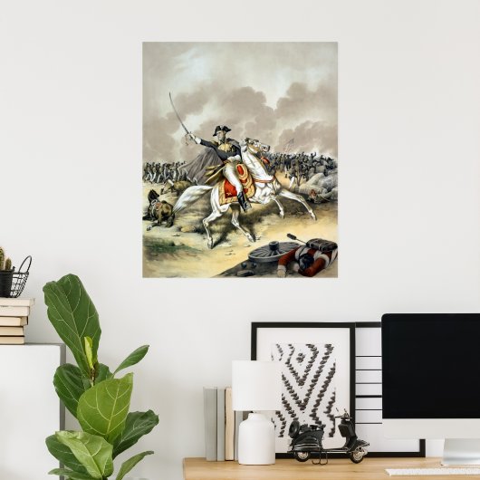 Andrew Jackson in de strijd om New Orleans Poster (Thuiskantoor)