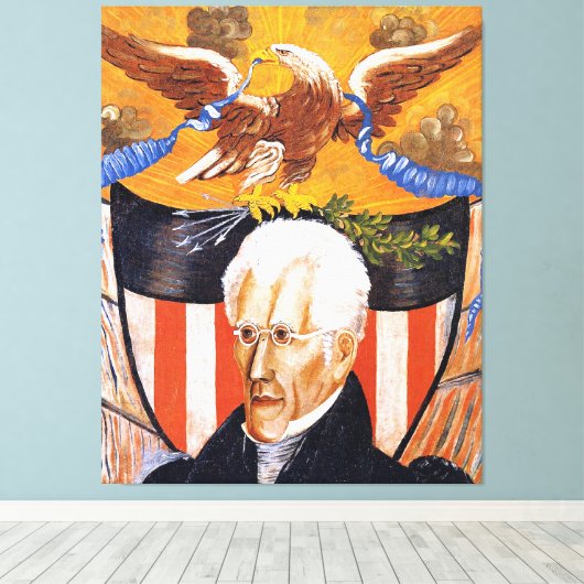 Andrew Jackson Portrait Canvas Afdruk (Insitu (Houten vloer))