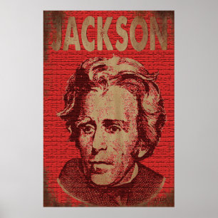 Andrew Jackson Poster (rood)