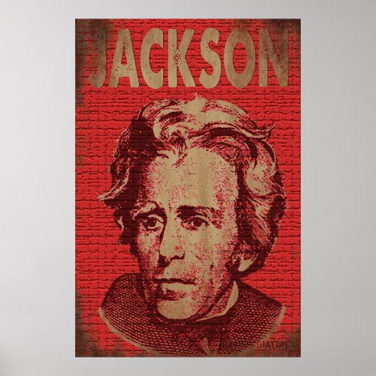 Andrew Jackson Poster (rood) (Voorkant)