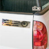 ANDREW JACKSON QUOTE COURAGE W/OOG VAN HET ELGF BUMPERSTICKER (Op Truck)