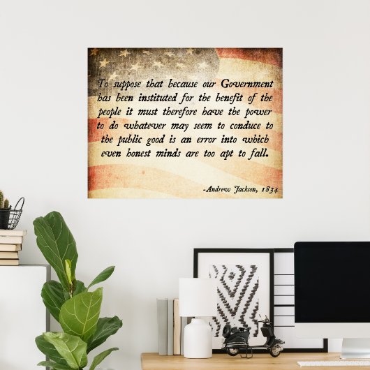 Andrew Jackson Quote Poster (Thuiskantoor)