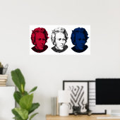Andrew Jackson Red, White en Blue Poster (Thuiskantoor)