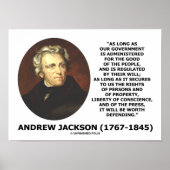 Andrew Jackson Regering Mensen zullen verdedigen Poster (Voorkant)