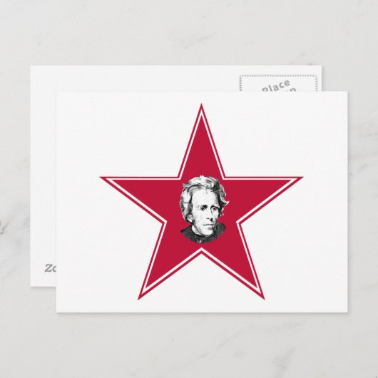 Andrew Jackson Star Briefkaart (Voorkant / Achterkant)