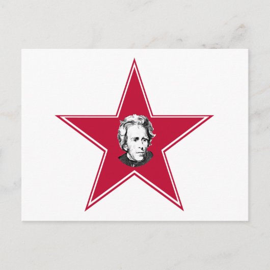 Andrew Jackson Star Briefkaart (Voorkant)