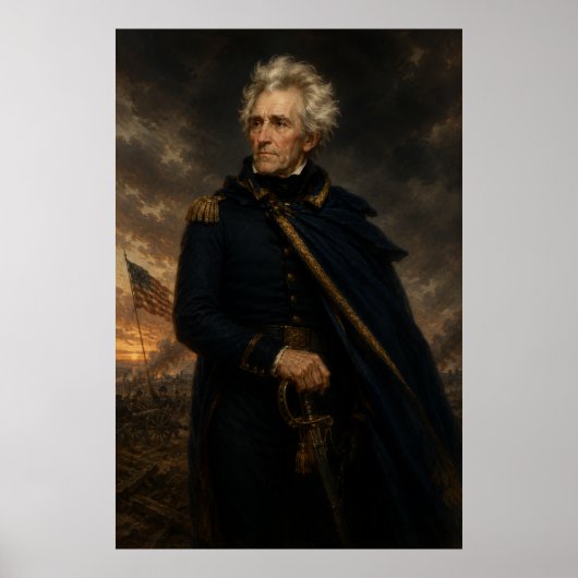 Andrew Jackson Strijdveld Portret  Poster (Voorkant)