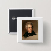 Andrew Jackson Vierkante Button 5,1 Cm (Voorkant /achterkant)