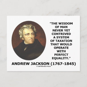 Andrew Jackson Wisdom draagt bij aan gelijke belas Briefkaart