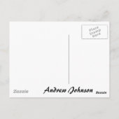 Andrew Johnson 17 Briefkaart (Achterkant)