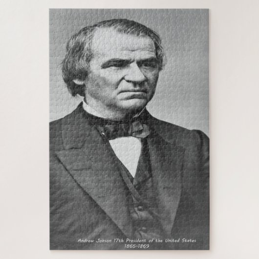 Andrew Johnson 17e President van Amerika. Legpuzzel (Verticaal)