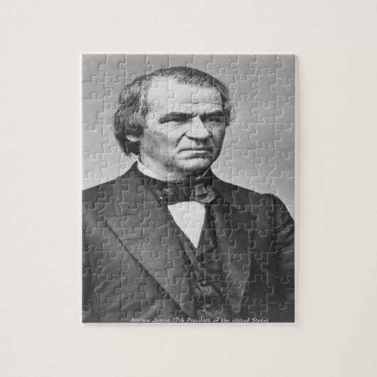 Andrew Johnson 17e President van Amerika. Legpuzzel (Verticaal)