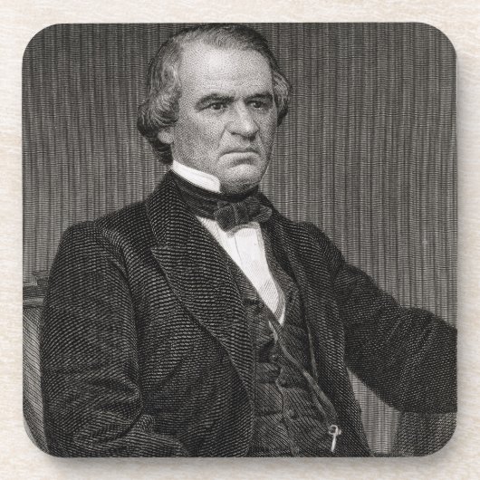 Andrew Johnson, gegraveerd op een foto van Thom Bier Onderzetter (Voorkant)
