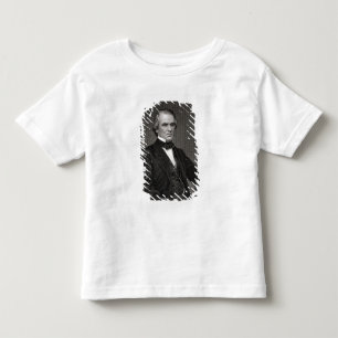 Andrew Johnson, gegraveerd op een foto van Thom Kinder Shirts