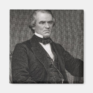 Andrew Johnson, gegraveerd op een foto van Thom Magneet