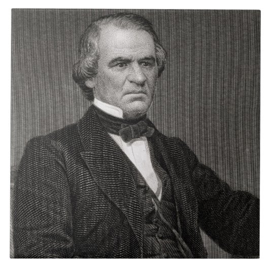 Andrew Johnson, gegraveerd op een foto van Thom Tegeltje (Voorkant)