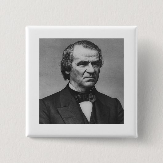 Andrew Johnson Vierkante Button 5,1 Cm (Voorkant)