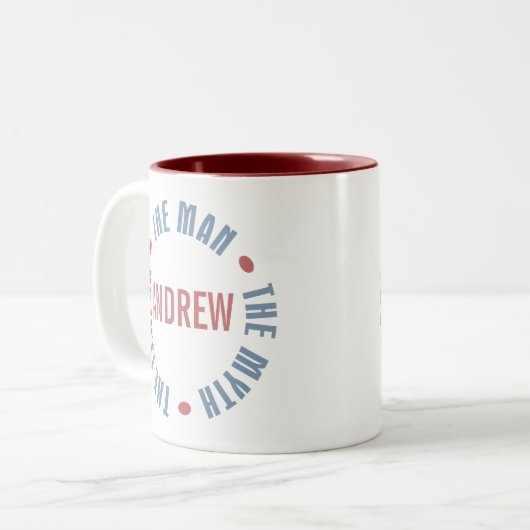 Andrew Man Myth Legend Tweekleurige Koffiemok (Voorkant links)