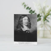 Andrew Marvell , gegraveerd door John Raphael Smit Briefkaart (Staand voorkant)
