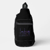 Andrew Naam In Nebula Blauw, Sling Bag (Voorkant)