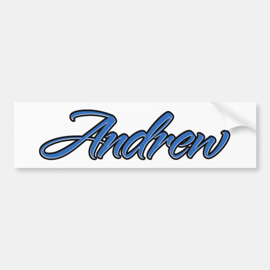 Andrew Name blue Aufkleber Sticker Autoaufkleber (Voorkant)