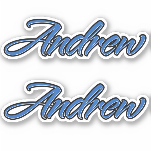 Andrew Name blue Aufkleber Sticker Stickerset (Voorkant)