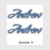 Andrew Name blue Aufkleber Sticker Stickerset (Vel)