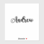 Andrew Name - Handgeschreven kalligrafie Sticker (Vel)