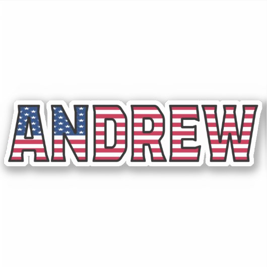 Andrew Name Vorname USA Sticker Stickerset (Voorkant)