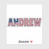 Andrew Name Vorname USA Sticker Stickerset (Vel)