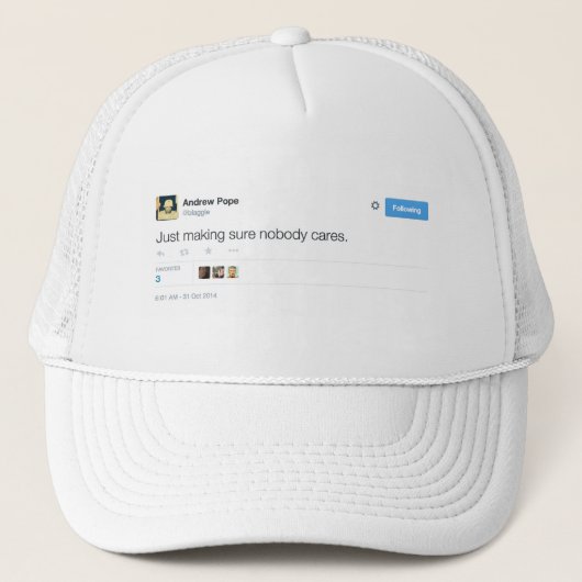Andrew Pope Trucker Hat Trucker Pet (Voorkant)