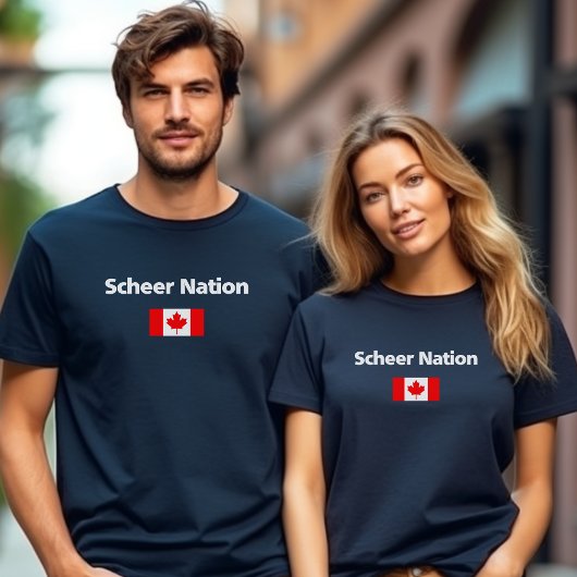 Andrew Scheer Nation Conservative Canada Flag Dark T-shirt