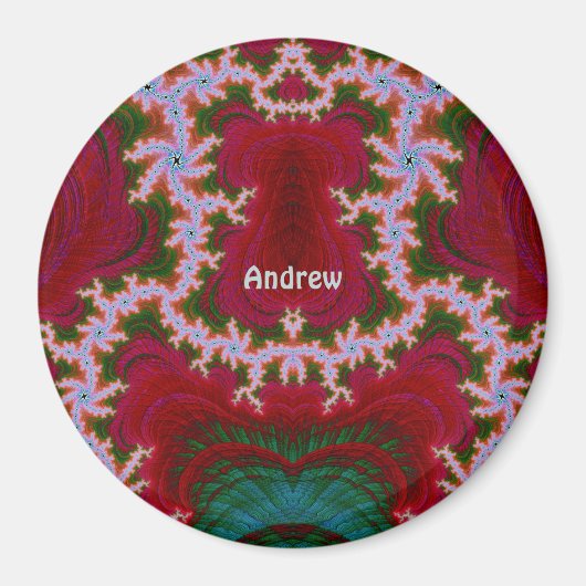 ANDREW ~ Shades of White, Green, Red kerst~ Magneet (Voorkant)
