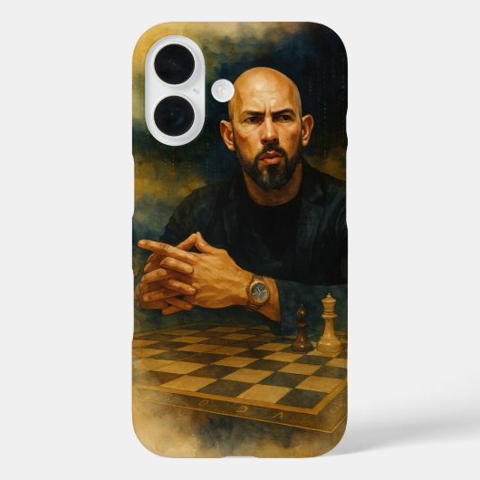 Andrew Tate Barely There iPhone 16 Hoesje (Achterkant)