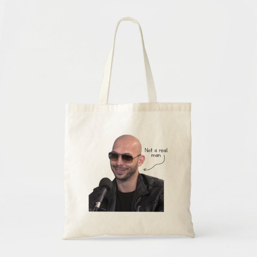 Andrew Tate is geen echt man Tote Bag (Voorkant)