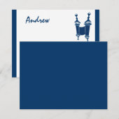 Andrew Torah Jewish Hebrew Bar Mitzvah Dank je Bedankkaart (Voorkant / Achterkant)