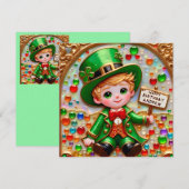 ANDREW ~ Verjaardag Kaart ~ St. Patrick's Costume (Voorkant / Achterkant)