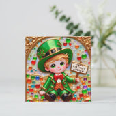 ANDREW ~ Verjaardag Kaart ~ St. Patrick's Costume (Staand voorkant)
