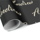 Andrew Vorname Name edles Geschenkpapier Papier (Rol Hoek)