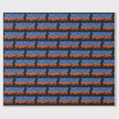Andrew Vorname Name Graffiti blue orange Cadeaupapier (Vlak)