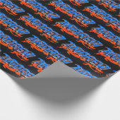 Andrew Vorname Name Graffiti blue orange Cadeaupapier (Hoek)