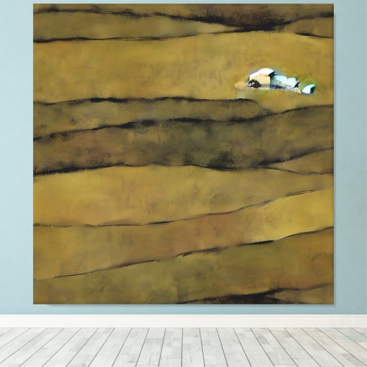 Andrew Wyeth - Christina's World, 1948 Stijlkunst Canvas Afdruk (Insitu (Houten vloer))