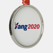 Andrew Yang 2020 Presidential Campaign Metalen Ornament (Rechts)