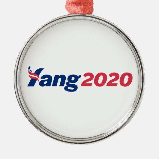 Andrew Yang 2020 Presidential Campaign Metalen Ornament (Voorkant)
