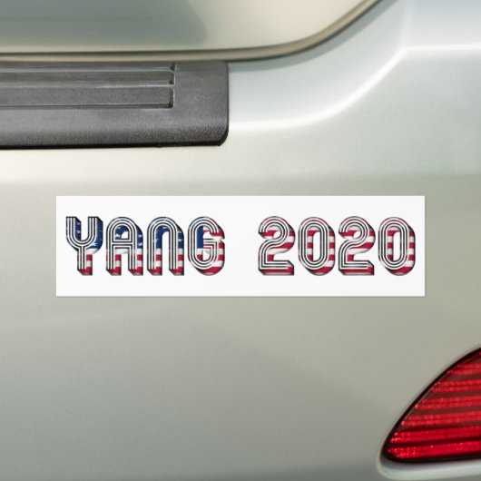Andrew Yang Democraat Presidentiële kandidaat 2020 Bumpersticker (Op auto)