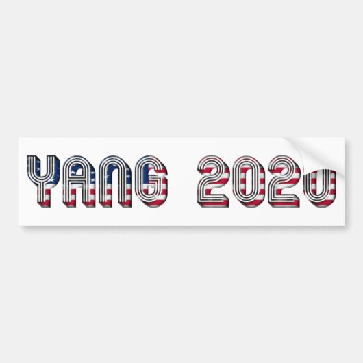 Andrew Yang Democraat Presidentiële kandidaat 2020 Bumpersticker (Voorkant)