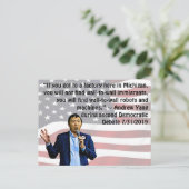 Andrew Yang uit het tweede democratische debat Briefkaart (Staand voorkant)