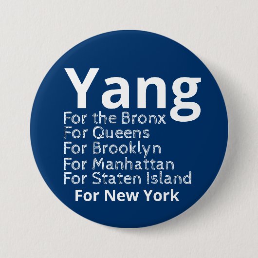 Andrew Yang voor burgemeester Ronde Button 7,6 Cm (Voorkant)